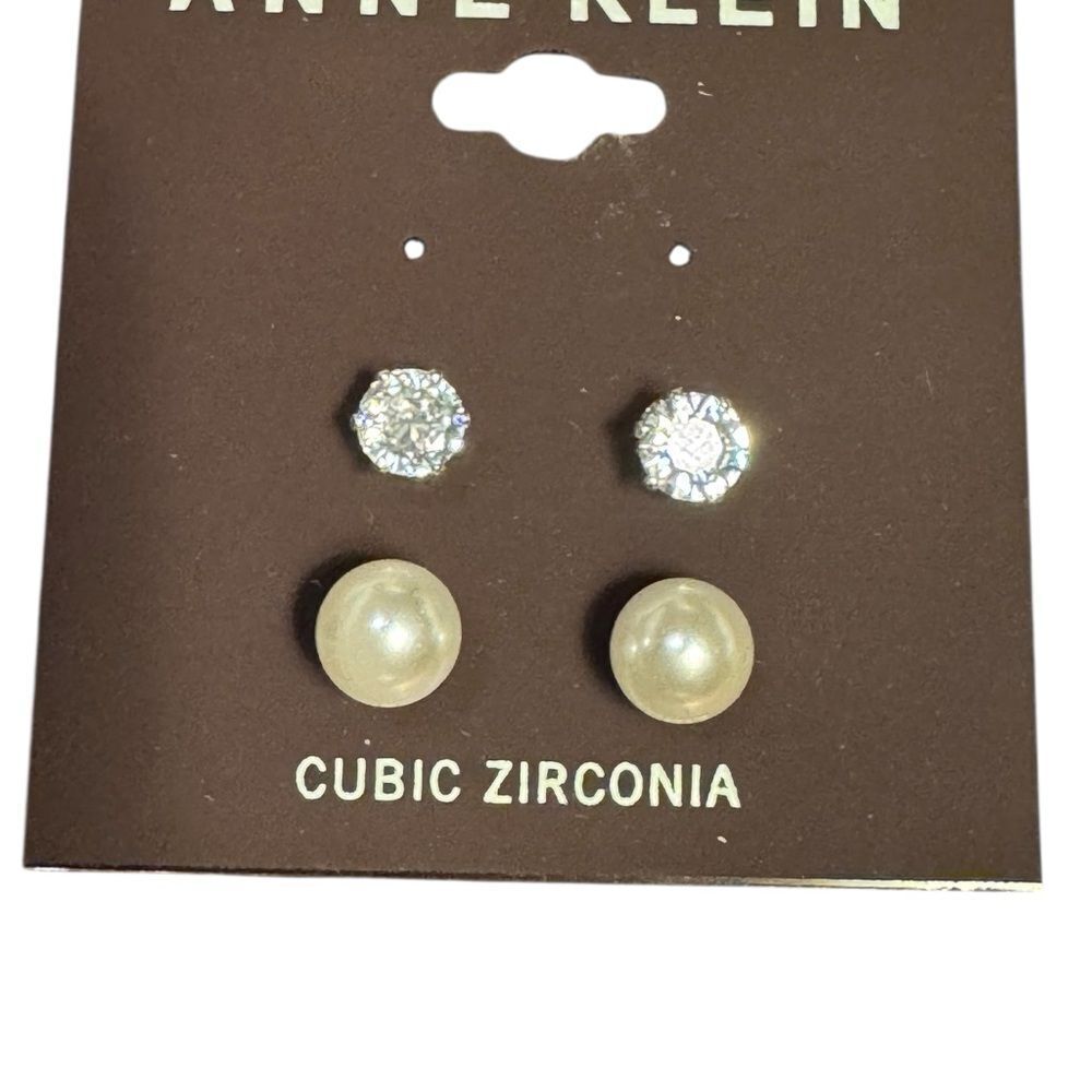 Anne Klein
2-Pc. SetβCrystalβand Imitation Pearl Stud Earrings